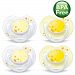 Philips Avent BPA-Free 0-6 Months Night Time Newborn Pacifiers - 4 Pack, Yellow/Clear