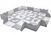 Baby Play Mat with Fence, Superjare Extra Thick (0.55") Foam Floor Tiles with 16 Patterns, Non-Toxic Crawling Mat for Tummy Time - Beige/Gray