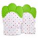 CkeyiN [2 Pack] Teething Mitten Silicone Mitten Teether Baby Teething Glove Infant Newborn Teether (Green)