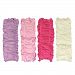 Wrapables Ruffle Leg Warmers for Toddler (Set of 4), Lavender, Pink, Hot Pink, White