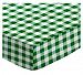 SheetWorld Extra Deep Fitted Portable / Mini Crib Sheet - Green Gingham Check - Made In USA
