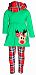 Unique Baby Girls 3 Piece Christmas Rudolph Legging Set (6) Green