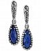 Caroly Pollack Lapis Lazuli/Rock Quartz Drop Earrings (4-7/8 ct. t. w. ) in Sterling Silver
