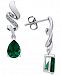 Lab Created Emerald (2 ct. t. w. ) & Diamond Accent Drop Earrings in Sterling Silver