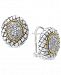 Effy Diamond Cluster Stud Earrings (3/8 ct. t. w. ) in Sterling Silver & 18k Gold