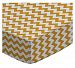 SheetWorld Extra Deep Fitted Portable / Mini Crib Sheet - Gold Chevron Zigzag - Made In USA