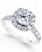 Diamond Halo Engagement Ring (2 ct. t. w. ) in 14k White Gold