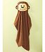 Embroidered Monkey Face Hooded Towel