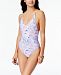 Dolce Vita Shell-Print Ring-Back One-Piece Swimsuit Women's Swimsuit