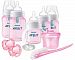 Philips Avent Anti-Colic Bottles with Air Free Vent Newborn Starter Gift Set, Pink