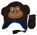 ABG Accessories Monkey Face Design Scandinavian Brown Hat And Mitten Set - Infant [4013]