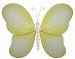 Hanging Butterfly 10 Medium Yellow Pearl Mesh Nylon Butterflies Decorations Decorate Baby Nursery Bedroom, Girls Room Ceiling Wall Decor, Wedding, Birthday Party, Baby Shower, Bathroom, Kids 3D Art DIY by Bugs-n-Blooms