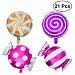 NUOLUX 21pcs Sweet Candy Lollipop Foil Balloons Set for Birthday Wedding Party Decoration
