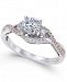 Diamond Two-Tone Twist Engagement Ring (3/4 ct. t. w. ) in 14k White and Rose Gold