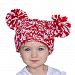 Huggalugs Red & White Pom Pom Joy Beanie Hat Large (2-6yr)