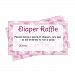 Diaper Raffle Tickets Girl Baby Shower Games - Pink Girl Theme (25 Cards)
