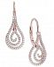 Diamond Spiral Teardrop Earrings (1/4 ct. t. w. ) in 10k Rose Gold