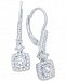 Diamond Cluster Drop Earrings (1/2 ct. t. w. ) in 14k White Gold