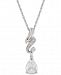 White Topaz (1-7/8 ct. t. w. ) & Diamond Accent Twist Pendant Necklace in Sterling Silver