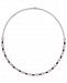 Rhodolite Garnet (7-1/2 ct. t. w. ) & Diamond Accent Infinity Collar 16" Necklace in Sterling Silver