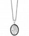 Effy Diamond Oval Pendant Necklace (1-1/4 ct. t. w. ) in Sterling Silver