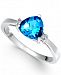 Blue Topaz (1-5/8 ct. t. w. ) & Diamond Accent Ring in 14k White Gold