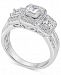 Diamond Princess Trio Engagement Ring (1 ct. t. w. ) in 14k White Gold