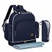 S-ZONE Multi-function Baby Diaper Bag Backpack with Changing Pad and Portable Insulated Pocket (Blue Dot)