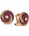 Le Vian Extraterrestrials Passion Ruby (1/2 ct. t. w. ) & Diamond (1/4 ct. t. w. ) Spiral Stud Earrings in 14k Rose Gold