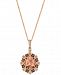 Le Vian Peach Morganite (2-3/8 ct. t. w. ) and Diamond (3/4 ct. t. w. ) Pendant Necklace in 14k Rose Gold