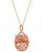Le Vian Chocolatier Peach Morganite (6-9/10 ct. t. w. ) & Diamond (1/4 ct. t. w. ) Pendant Necklace in 14k Rose Gold