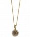Le Vian Chocolatier Diamond Halo Pendant Necklace (1/2 ct. t. w. ) in 14k Gold