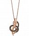 Le Vian Chocolatier Diamond Abstract Pendant Necklace (1/4 ct. t. w. ) in 14k Rose Gold
