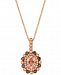 Le Vian Peach & Nude Peach Morganite (7/8 ct. t. w. ) & Diamond (1/4 ct. t. w. ) Pendant Necklace in 14k Rose Gold