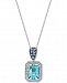 Le Vian Multi-Gemstone (2-1/10 ct. t. w. ) & Diamond (1/8 ct. t. w. ) Pendant Necklace in 14k Rose Gold