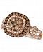 Le Vian Chocolatier Diamond Double Halo Cluster Ring (1-1/10 ct. t. w. ) in 14k Rose Gold