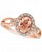 Le Vian Peach Morganite (1/2 ct. t. w. ) & Diamond (1/5 ct. t. w. ) Ring in 14k Rose Gold