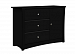 Storkcraft Crescent 3 Drawer Combo Dresser, Black