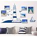 Blue Sailboat Seagull Removable Wall Decal Home Sticker House Decoration Wallpaper Living Dinning Room Bedroom Kitchen Art Picture DIY Murals Girls Boys Kids Nursery Baby Playroom Decor by Excellent shop