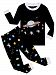 Family Feeling Space Earth Little Boys Long Sleeve Pajamas Sets 100% Cotton Clothes Kids Pjs Size 5 Years Black