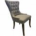 Classic Roll Top Pu Dining Chair - Almond