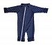 SwimZip Baby Girl Long Sleeve Sunsuit with UPF 50+ Blue 3T / 4T