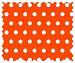 SheetWorld Polka Dots Orange Fabric - By The Yard - 101.6 cm (44 inches)