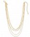 I. n. c. Gold-Tone Multi-Chain Layered Choker Necklace, 12" + 3" extender, Created for Macy's
