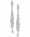 Diamond Cluster Linear Drop Earrings (1-1/3 ct. t. w. ) in 14k White Gold