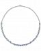 Swiss Blue Topaz (9 ct. t. w. ) & Diamond Accent Collar Necklace in Sterling Silver