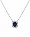 Sapphire (1-1/2 ct. t. w. ) & Diamond (5/8 ct. t. w. ) Pendant Necklace in 14k White Gold