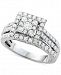 Diamond Square Halo Cluster Engagement Ring (1-1/2 ct. tw. ) in 14k White Gold