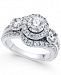Diamond Swirl Halo Engagement Ring (2 ct. t. w. ) in 14k White Gold