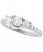 Marchesa Diamond Two-Tone Engagement Ring (1-1/2 ct. t. w. ) in 18k White & Rose Gold